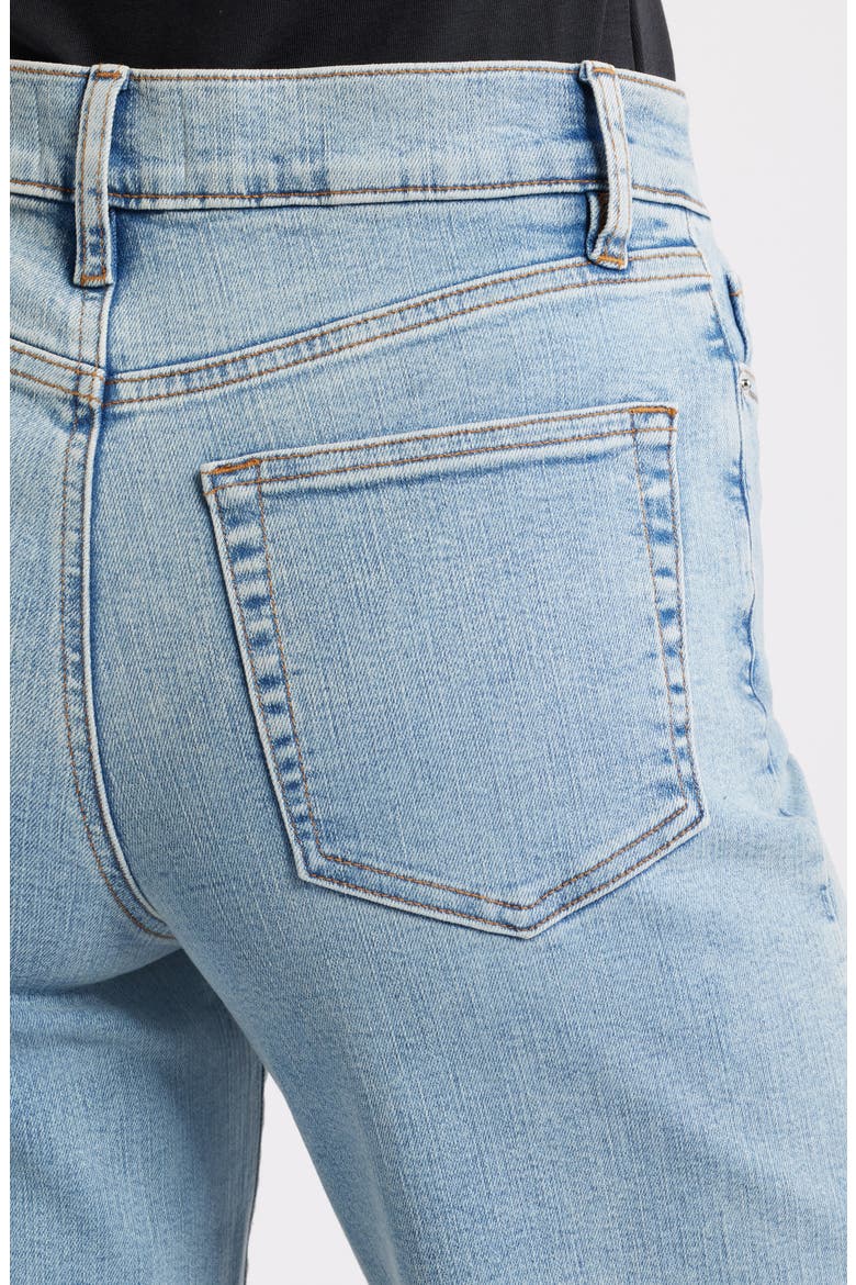 Le Slim Palazzo Raw Hem High Waist Crop Wide Leg Jeans, Alternate, color, SPRINGS RAW AFTER