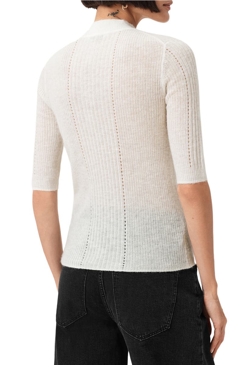 AllSaints Filippa Mock Neck Sweater, Alternate, color, Antique White