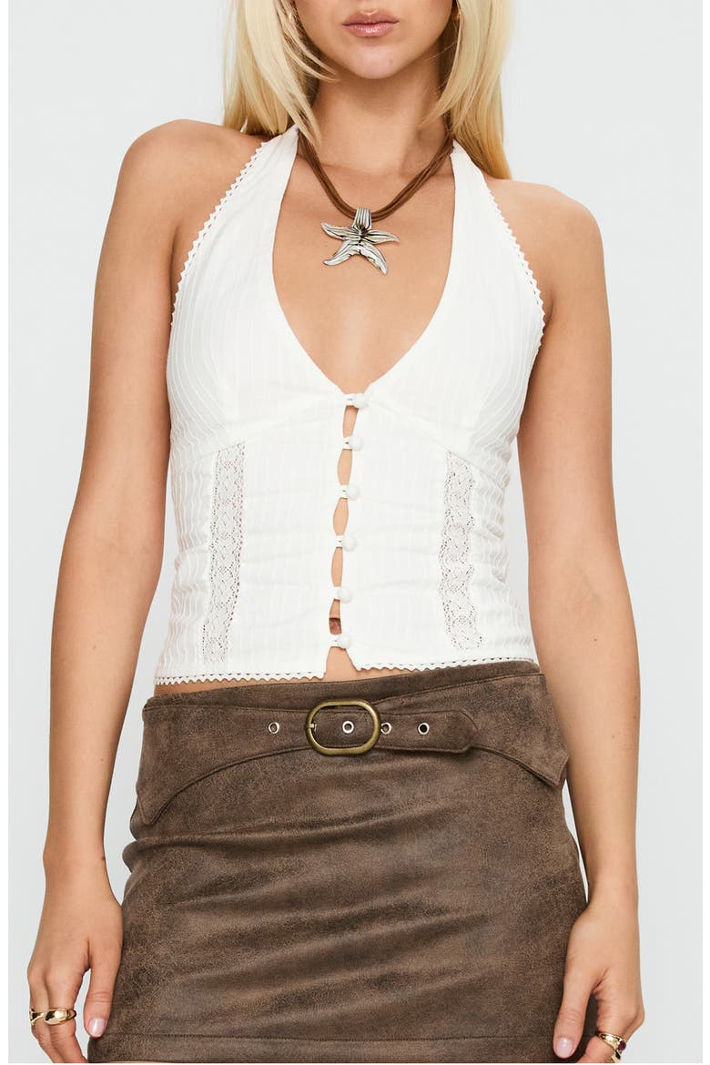 Vayda Halter Top, Main, color, WHITE