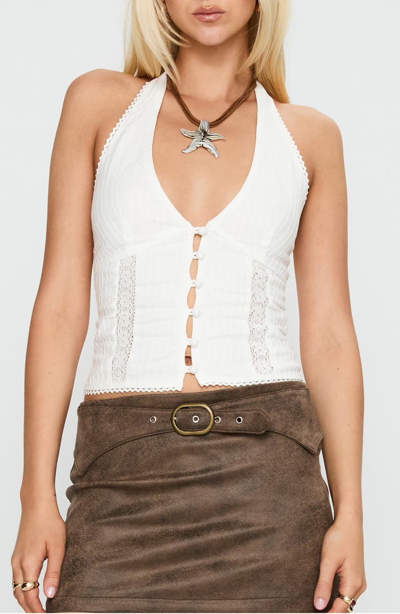 Princess Polly Vayda Halter Top, Main, color, White