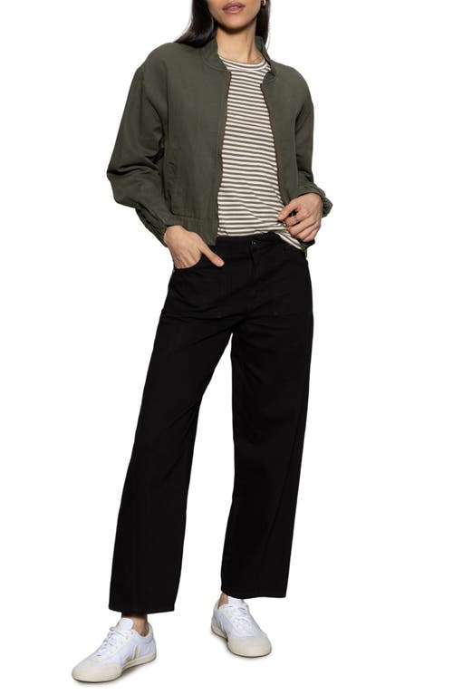 Sanctuary Linen Blend Bomber Jacket In Kalamata