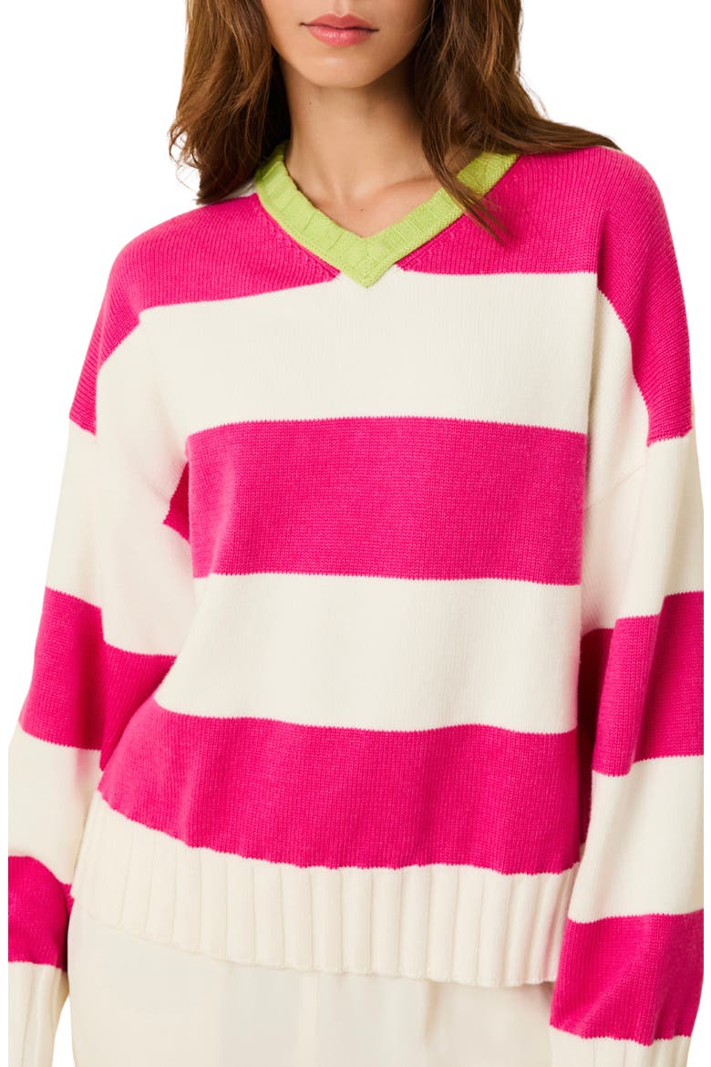 The Reva Stripe Sweater, Alternate, color, PARADISE APPLE