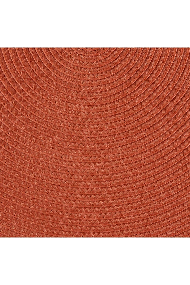 Round PP Woven Placemat Set/6, 15" Dia, Alternate, color, Spice
