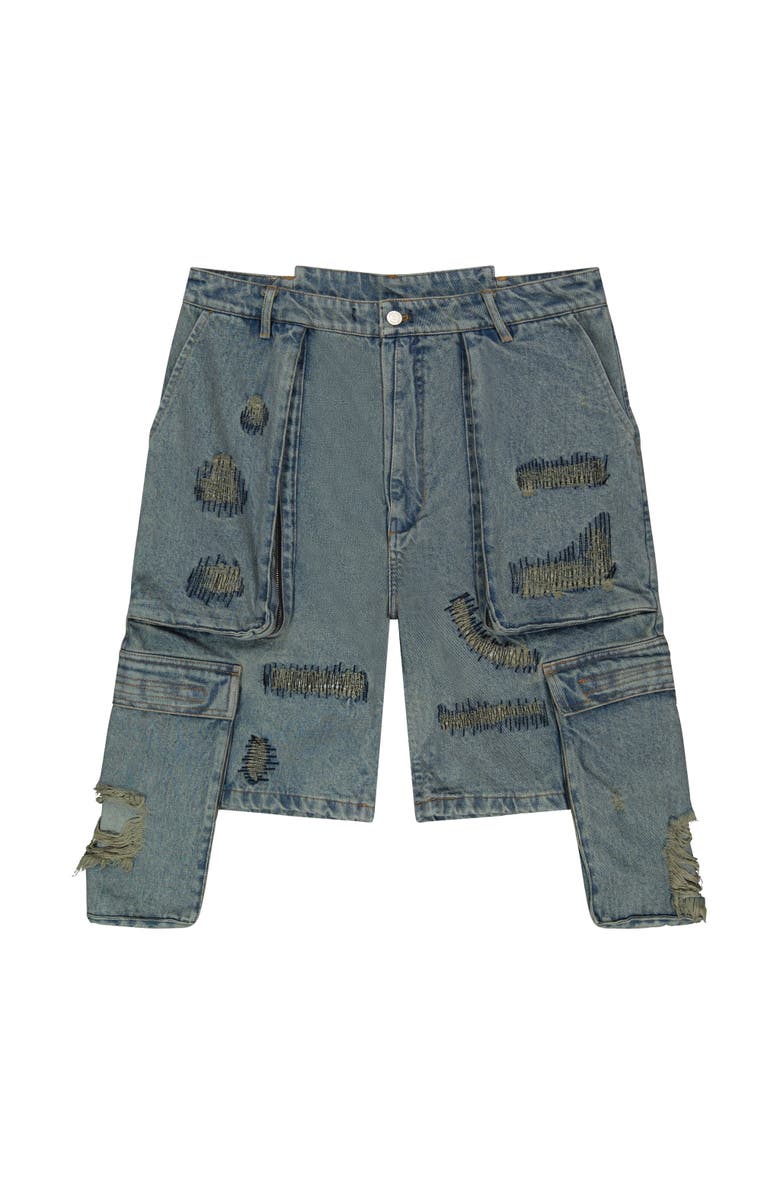 SAINT PERRY Jazzy Denim Short, Main, color, Blue