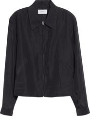 Lemaire Short Linen Blend Zip Jacket