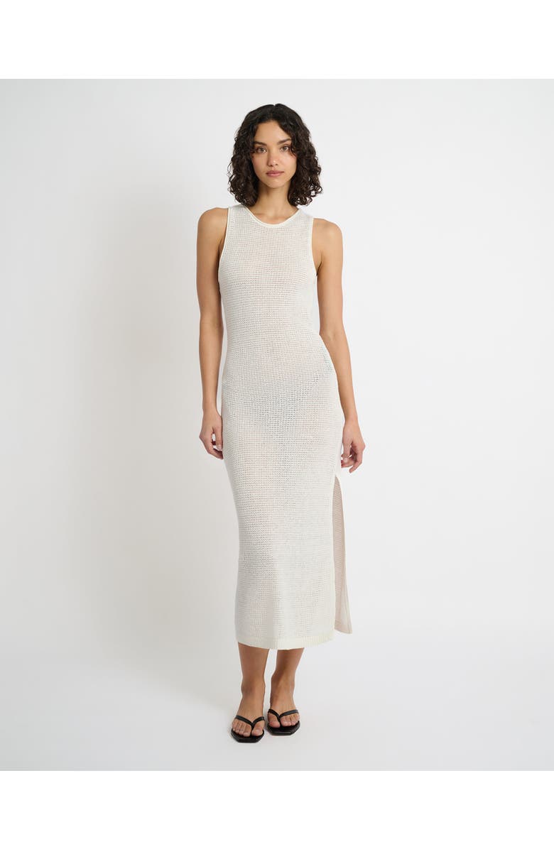 Onia Linen Knit Maxi Dress, Main, color, White