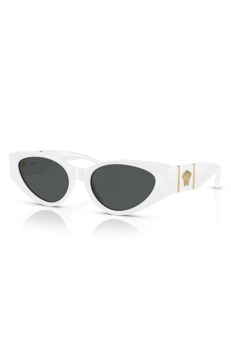 Versace 55mm Cat Eye Sunglasses, Alternate, color, White