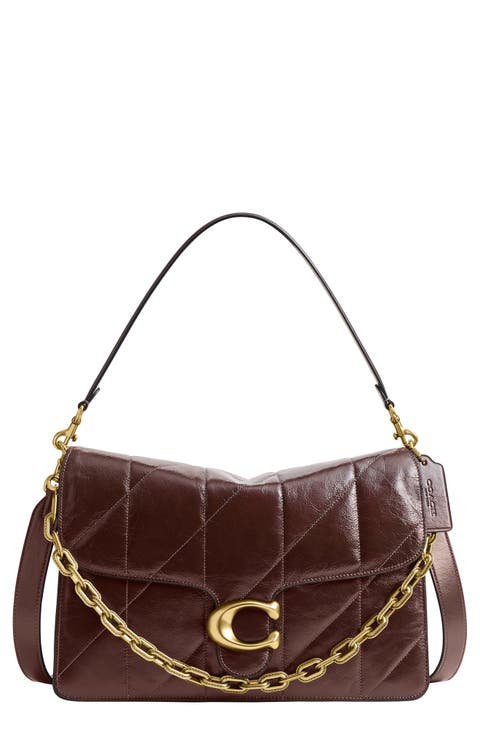 Tabby 35 Quilted Glazed Leather Chain Shoulder Bag