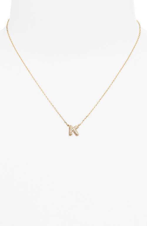 Bp. Pavé Crystal Initial Necklace In Gold