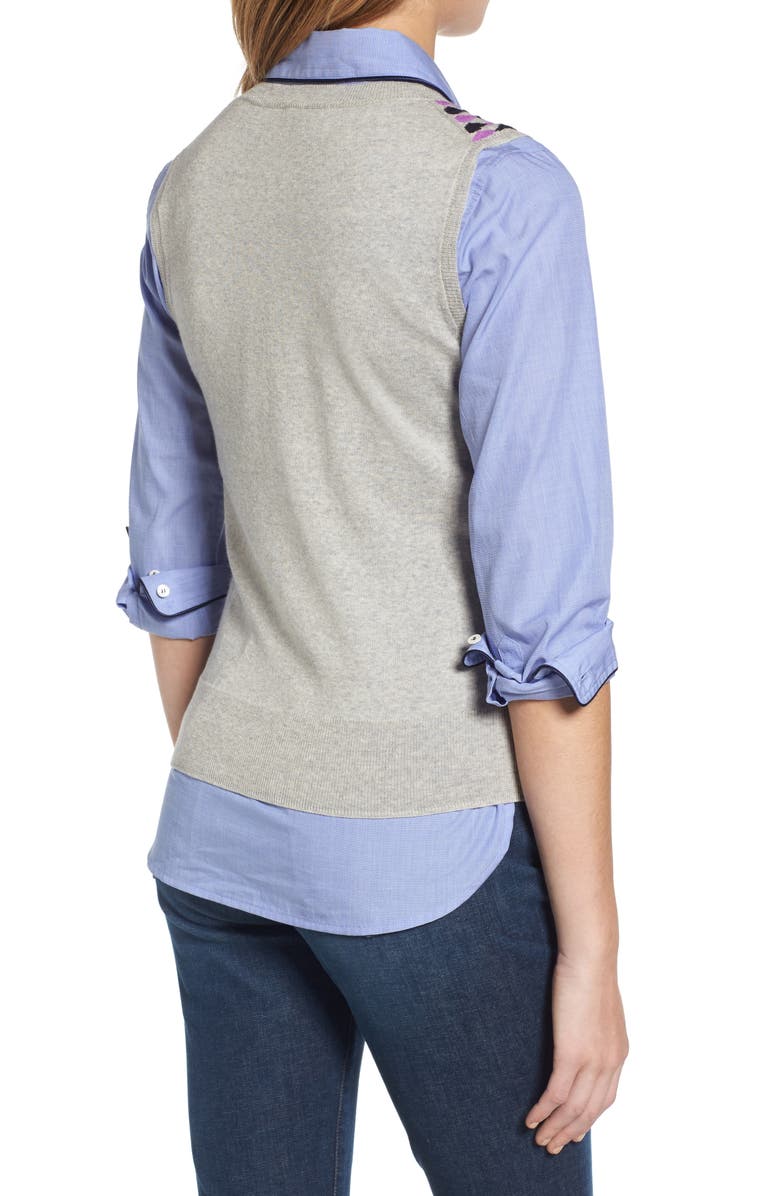 J.Crew Jackie Argyle Lightweight Wool Shell, Alternate, color, 