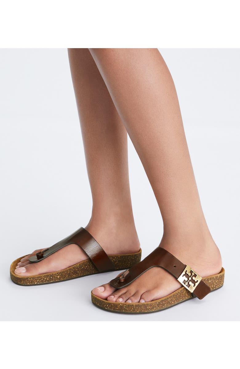 Tory Burch Mellow Thong Sandal, Alternate, color, Negroni / Light Teak