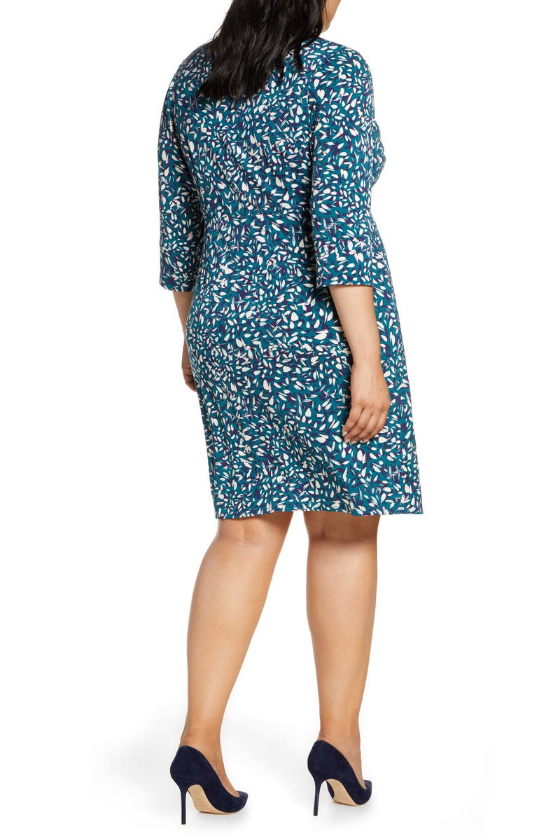 Eliza J Floral Faux Wrap Dress, Alternate, color, 