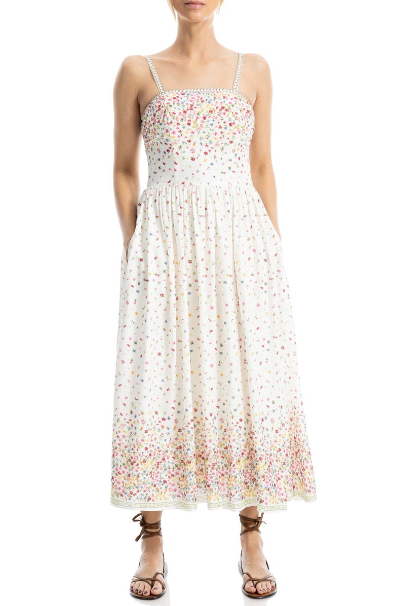MAX STUDIO Square Neck Midi Dress, Main, color,