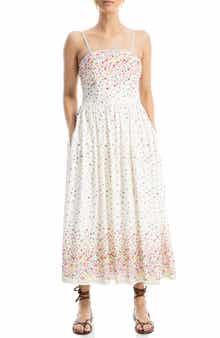 MAX STUDIO Square Neck Midi Dress