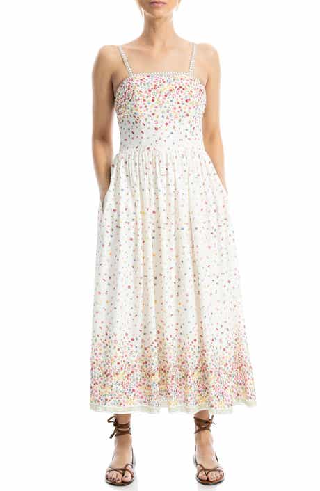 MAX STUDIO Square Neck Midi Dress