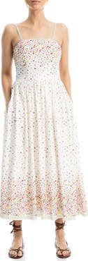 MAX STUDIO Square Neck Midi Dress