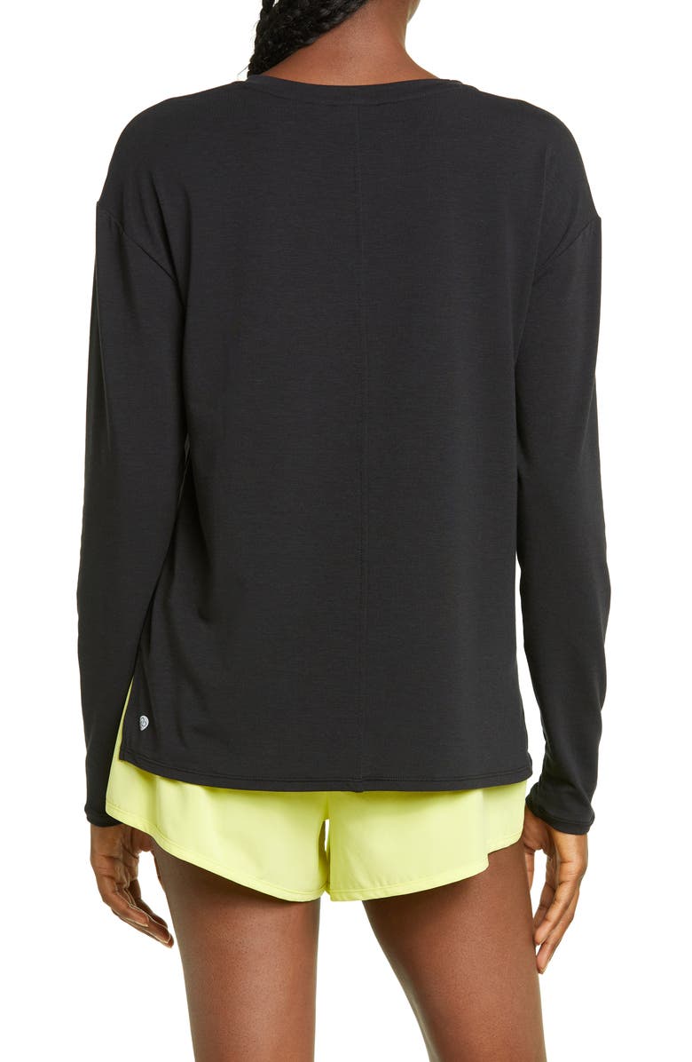 Zella Ava Long Sleeve Performance Shirt, Alternate, color,