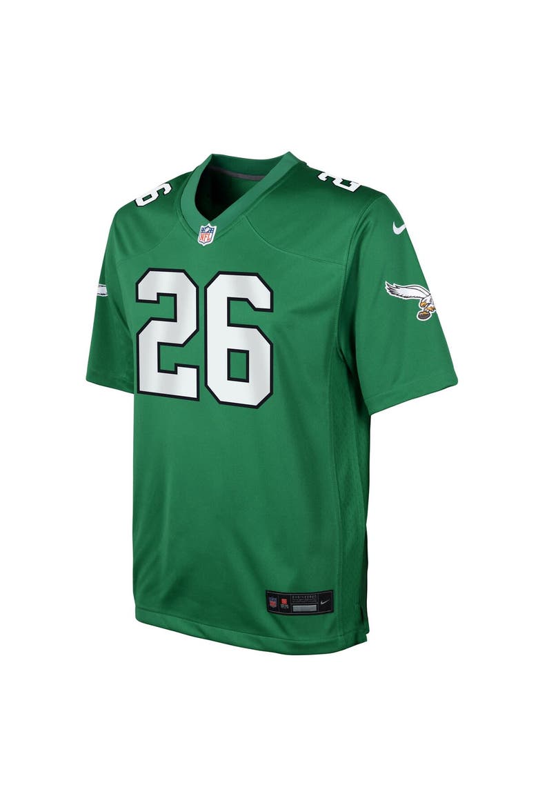 Youth Nike Saquon Barkley Kelly Green Philadelphia Eagles Game Jersey, Alternate, color, Kelly Green