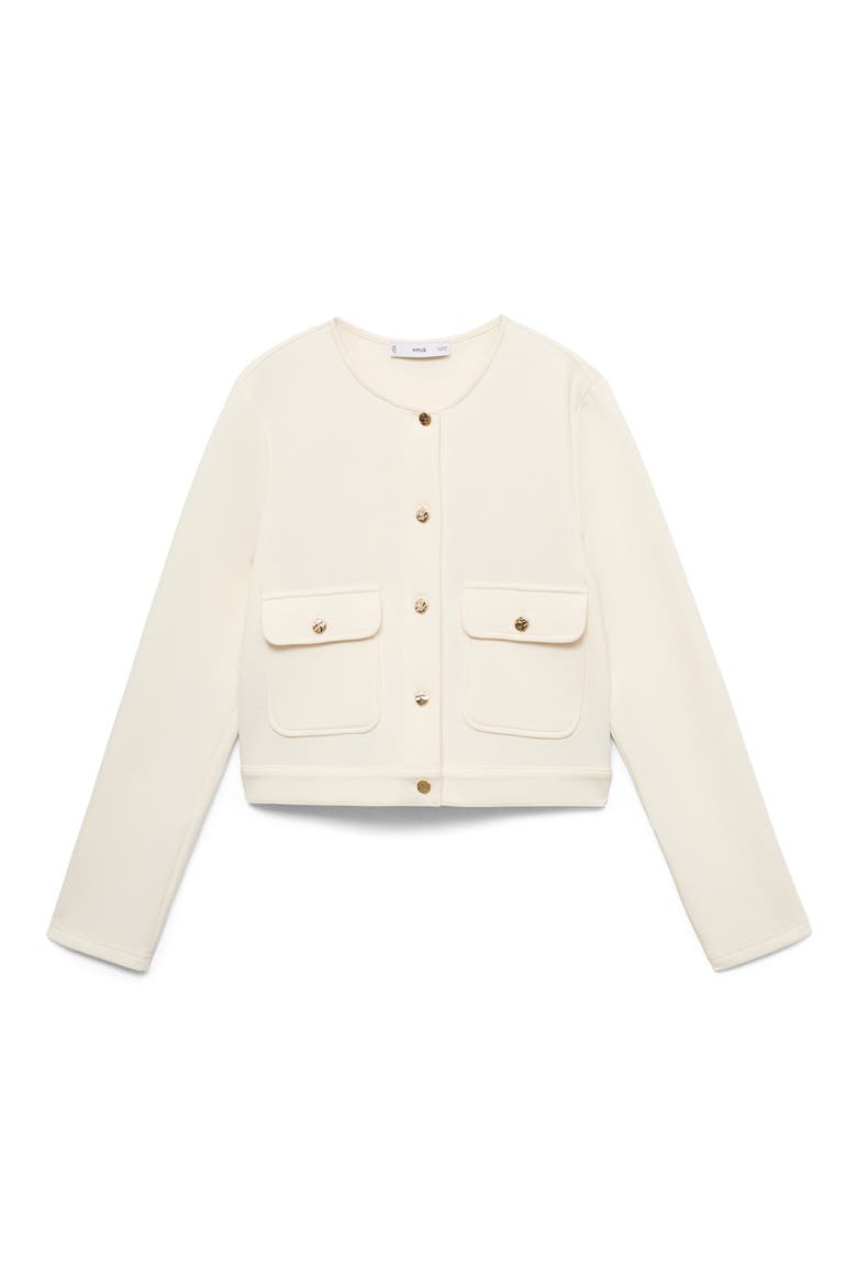 Cotton Blend Crop Utility Jacket, Alternate, color, ECRU