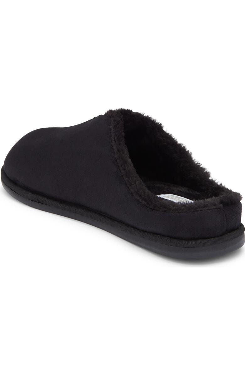 NORDSTROM RACK Hudson Faux Shearling Scuff Slipper, Alternate, color, Black
