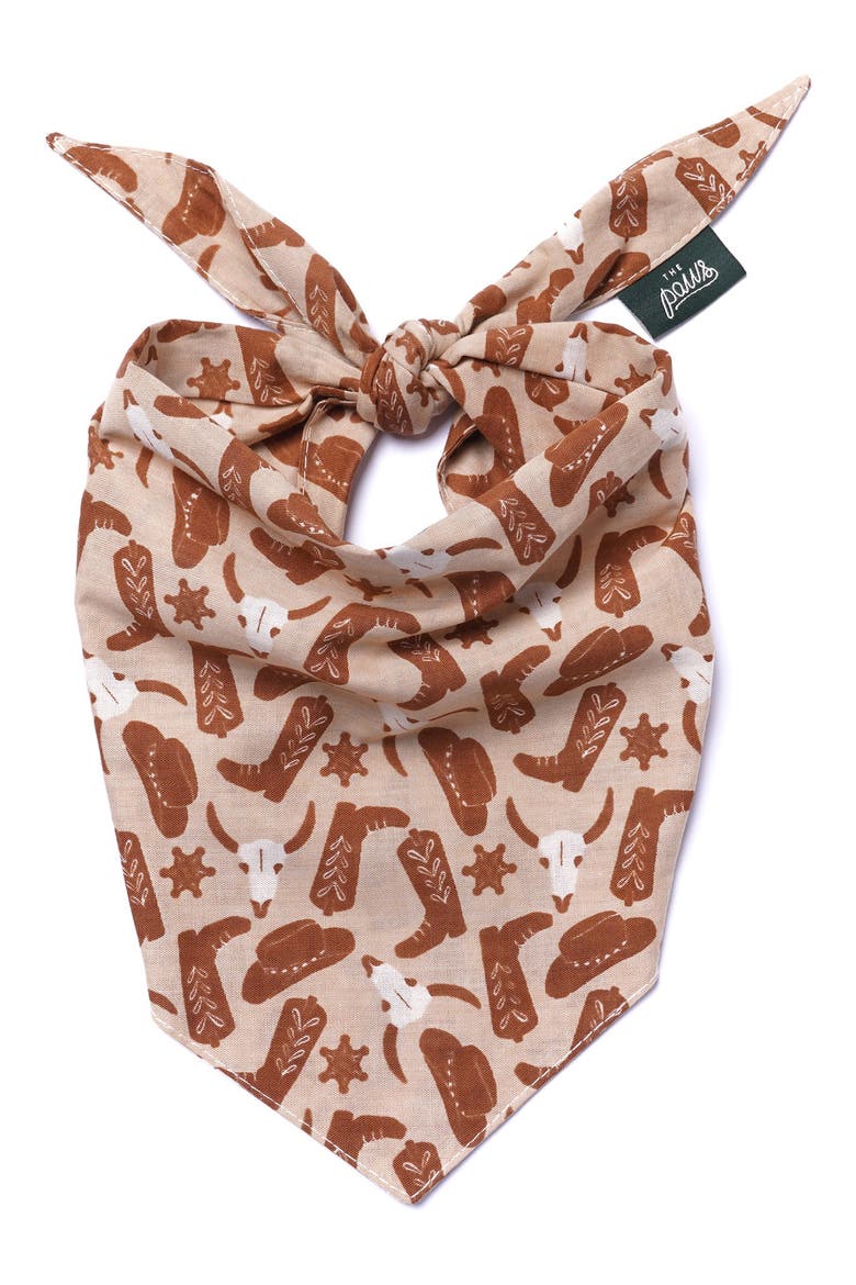 Bronco Dog Bandana, Main, color, SAND