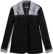 Desigual Mixed Media Blazer