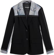 Desigual Mixed Media Blazer