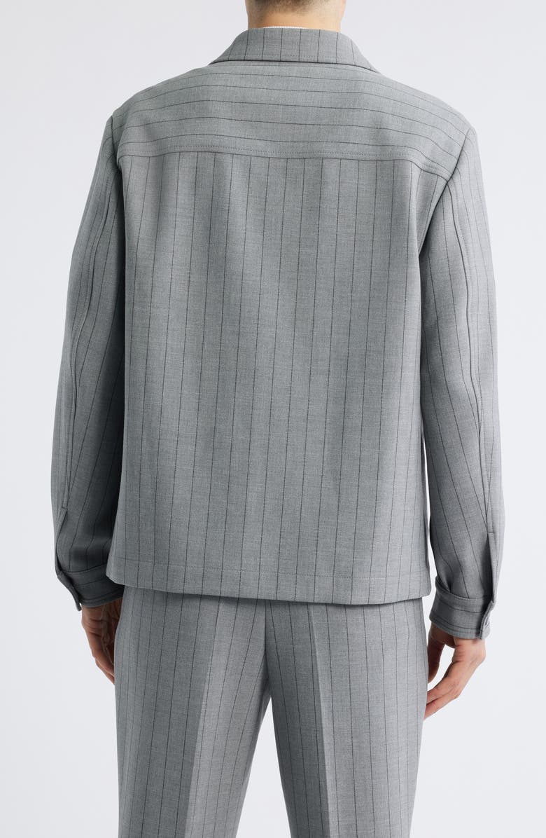 BOSS Carper Pinstripe Coach's Jacket, Alternate, color, Medium Grey