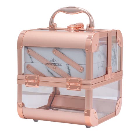 Savvy SlayCube Makeup Travel Case with Mirror - Rose Gold