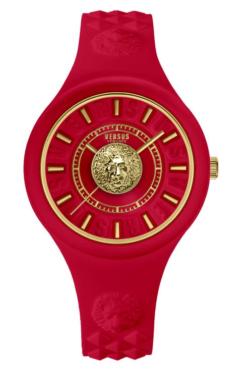 Women's Fire Island Lion Silicone Strap Watch, 39mm
