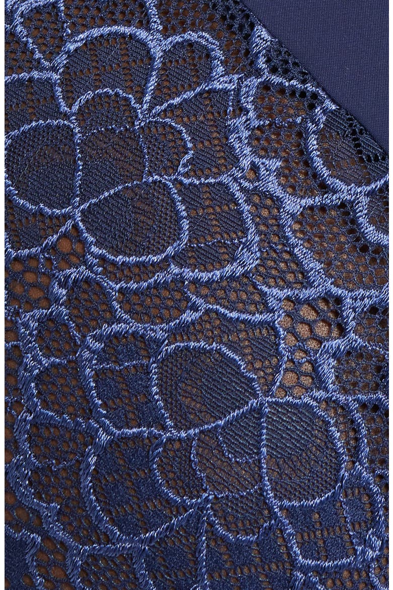 'Caresse' Lace Boyshorts, Alternate, color, INK BLUE
