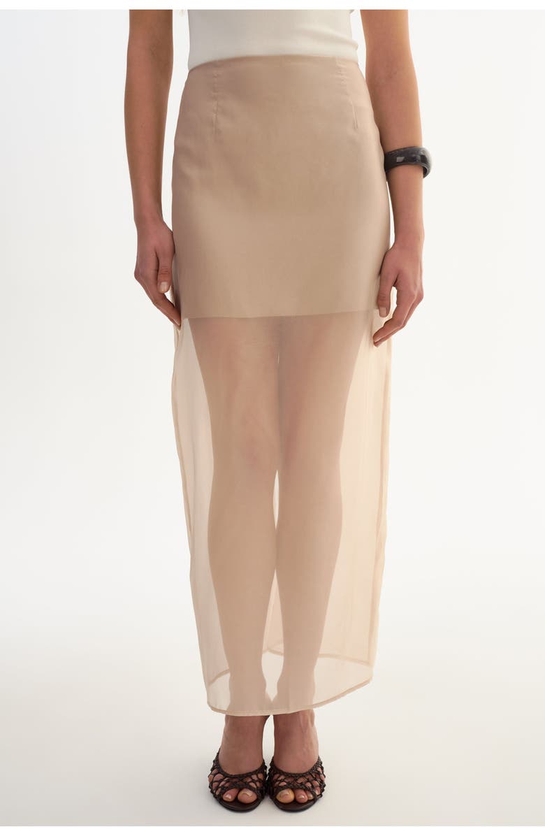 LAMARQUE Farley | Sheer Skirt, Alternate, color, Beige