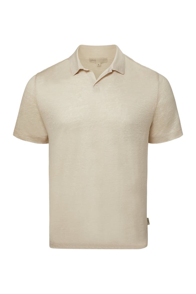 Shaun Linen Polo, Alternate, color, STONE