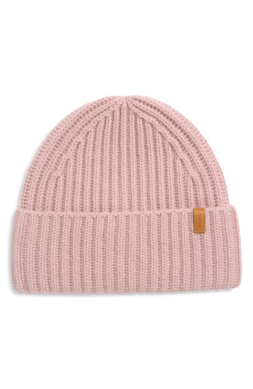Vince Boiled Cashmere Chunky Rib Beanie In Pink