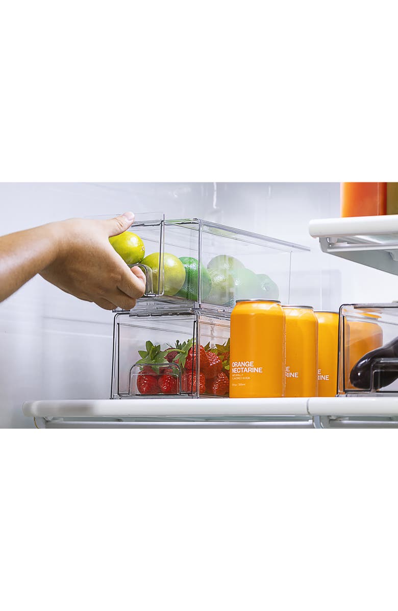 SORBUS Small Set of 2 Fridge Organizer Drawers, Alternate, color, Clear