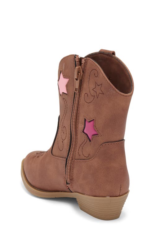 Harper Canyon Kids' Chelsee Star Western Boot In Brown