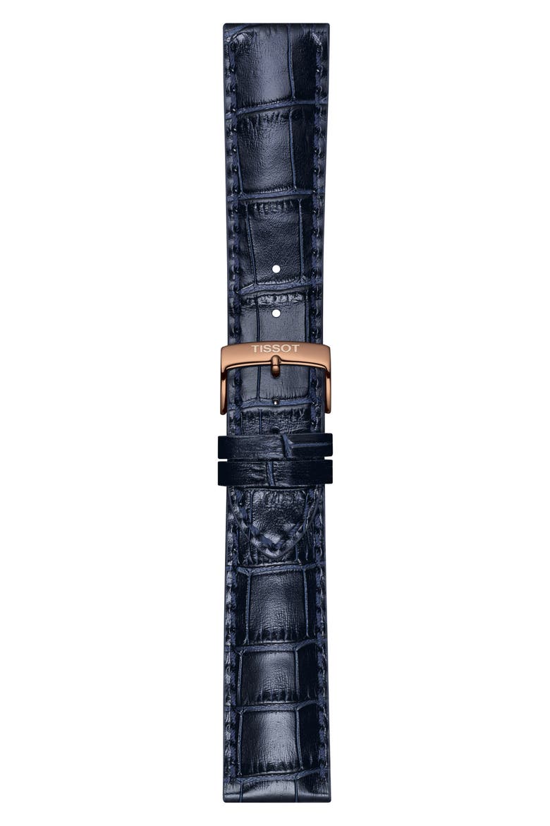 Chrono XL Collection Chronograph Leather Strap Watch, 45mm, Alternate, color, BLUE
