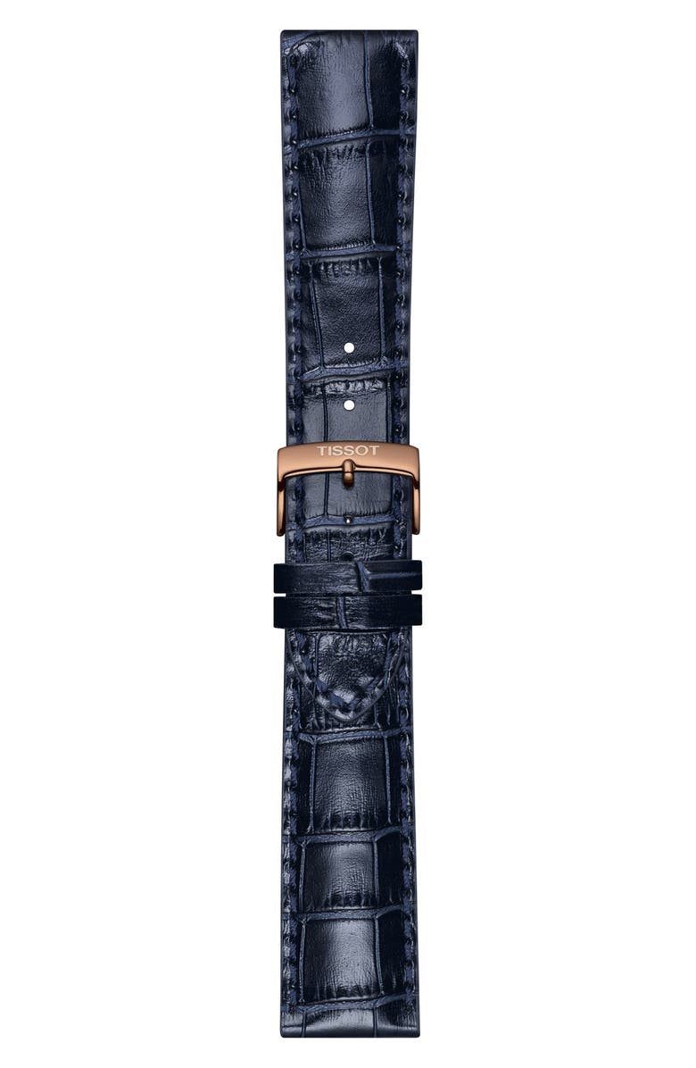 Tissot Chrono XL Collection Chronograph Leather Strap Watch, 45mm, Alternate, color, Blue