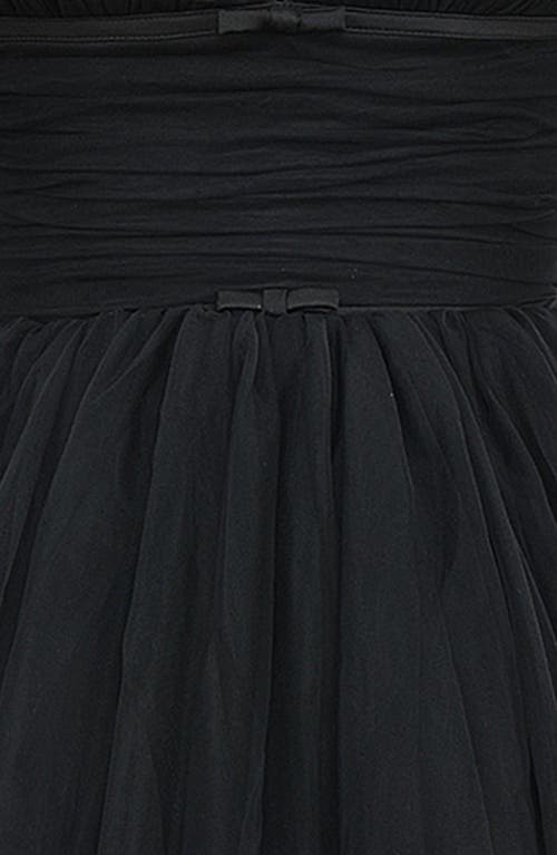 House Of Cb Princess Tulle Minidress In Black