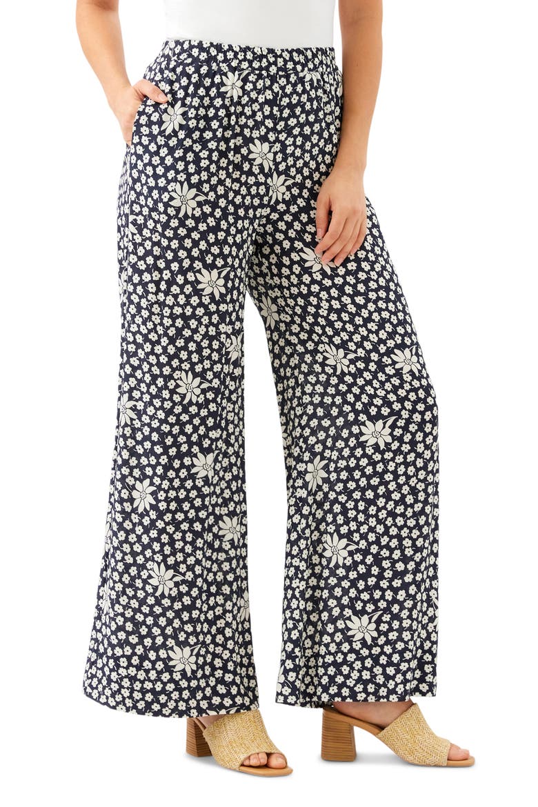 Floral Print Wide Leg Pants, Alternate, color, FLORAL PRINT