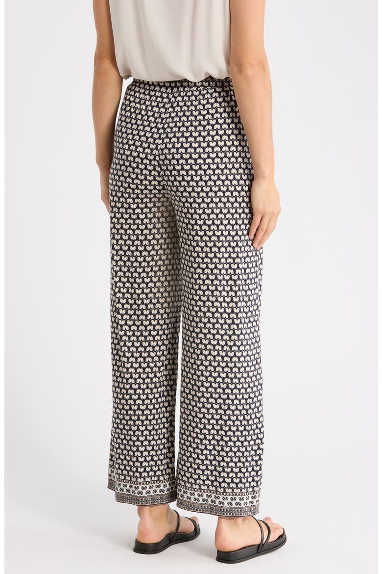 Drawstring Wide Leg Pants, Alternate, color, NAVY/ CAMEL