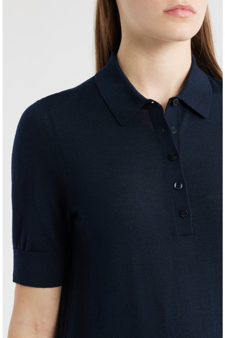 Fidenka Virgin Wool Polo Sweater, Alternate, color, DK BU