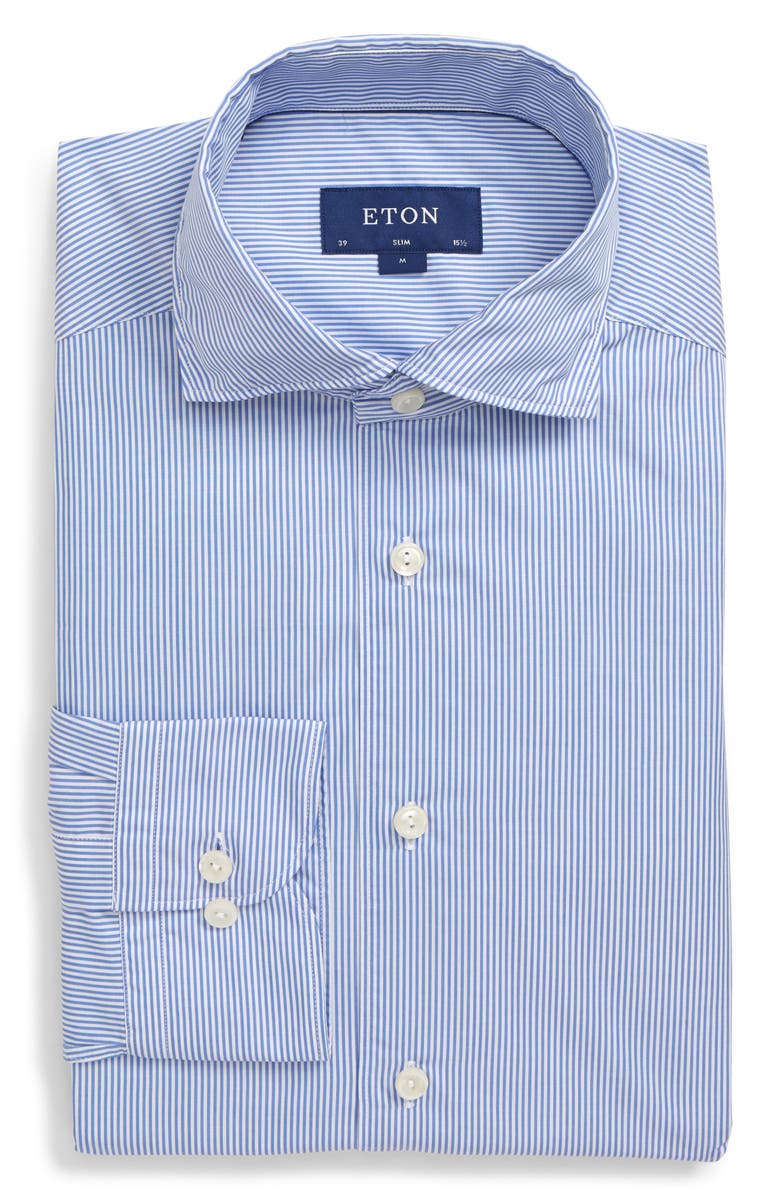 Eton Soft Casual Line Slim Fit Stripe Shirt, Main, color,