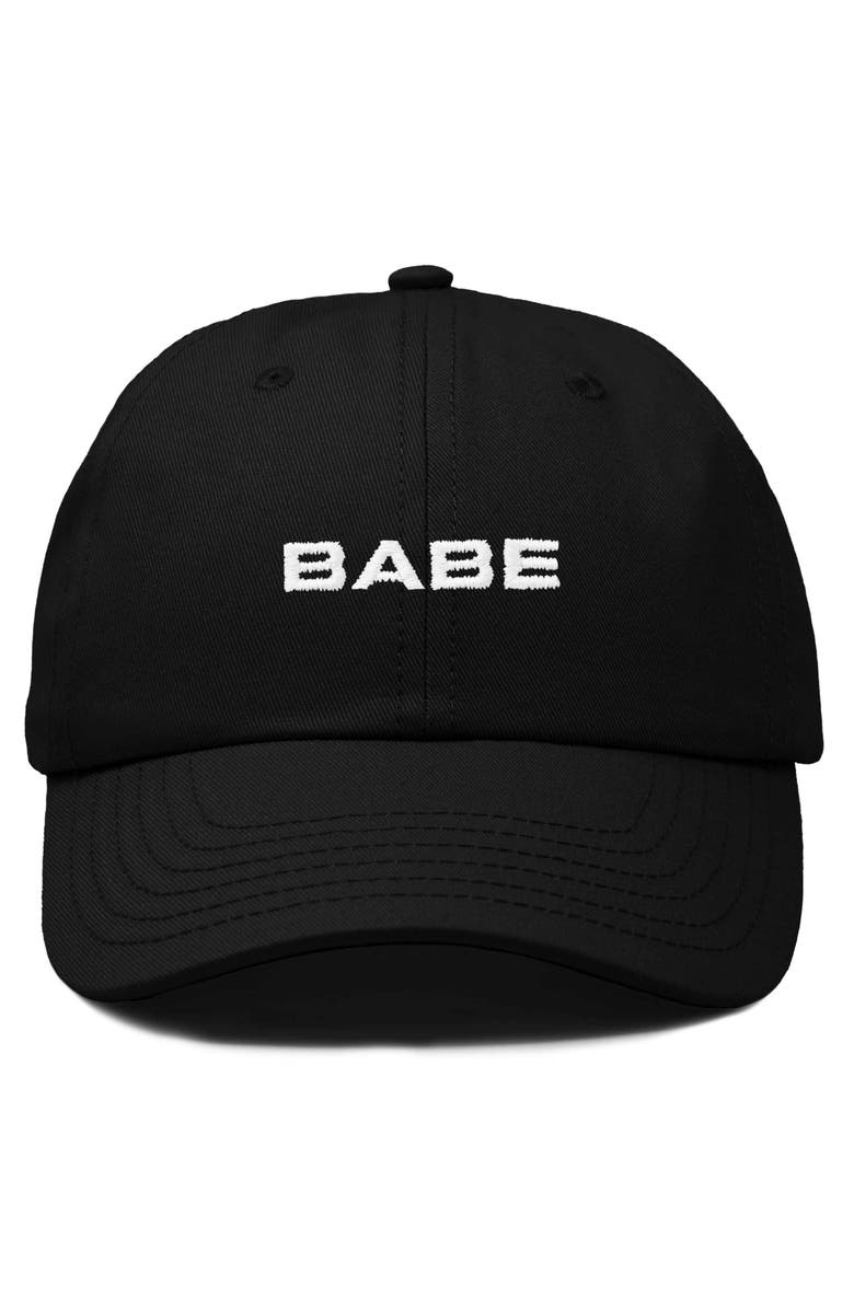 Dalix Babe Embroidered Cap, Main, color, Black