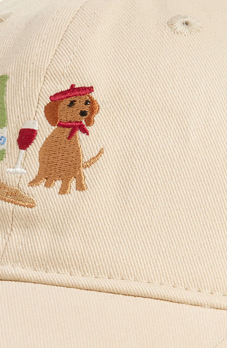 FRASIER STERLING Dog Dinner Cotton Canvas Baseball Cap, Alternate, color, Tan