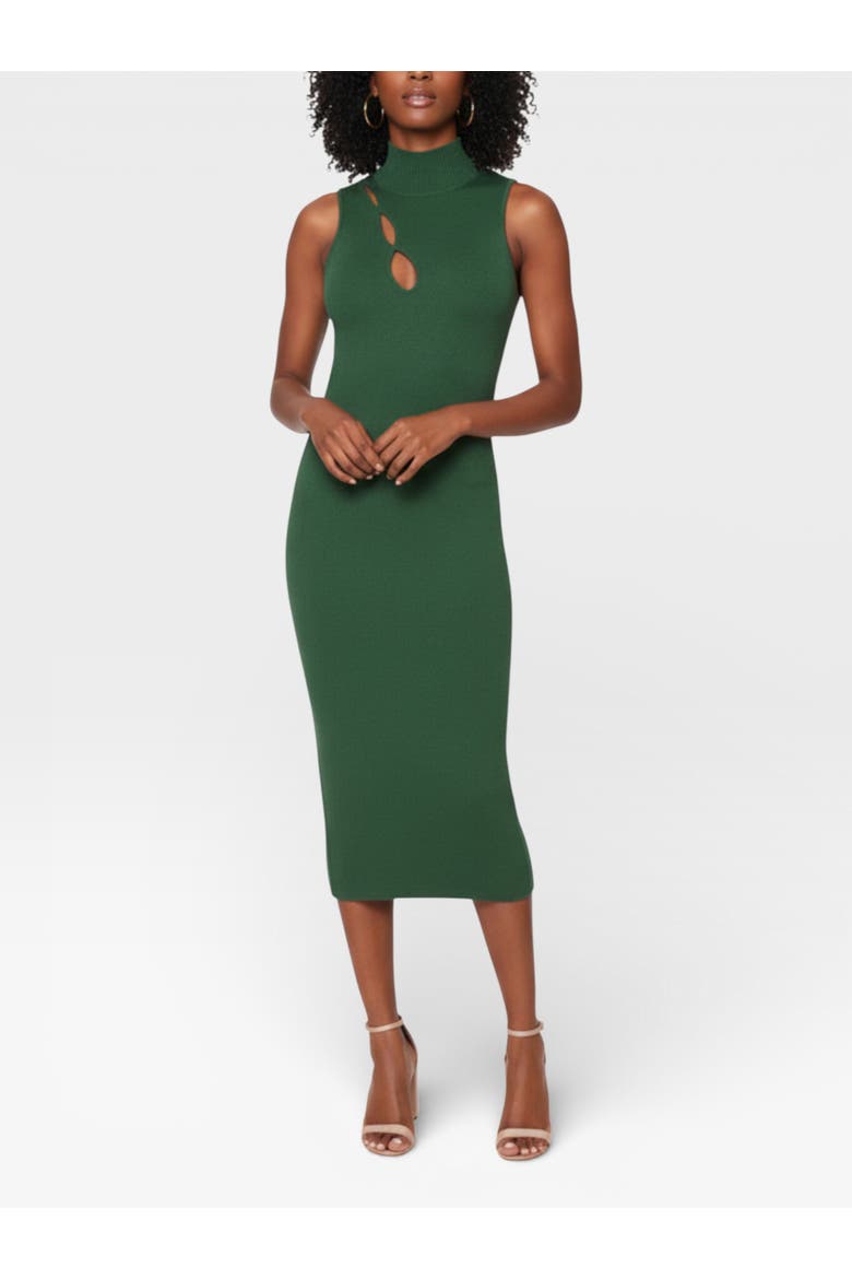 Chai Mock Neck Sweater Dress, Main, color, Spruce