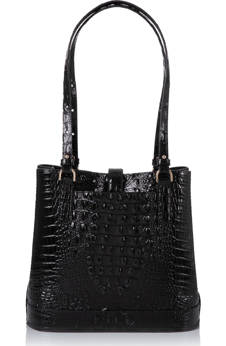 Brahmin Fiora Croc Embossed Leather Shoulder Bag, Alternate, color,