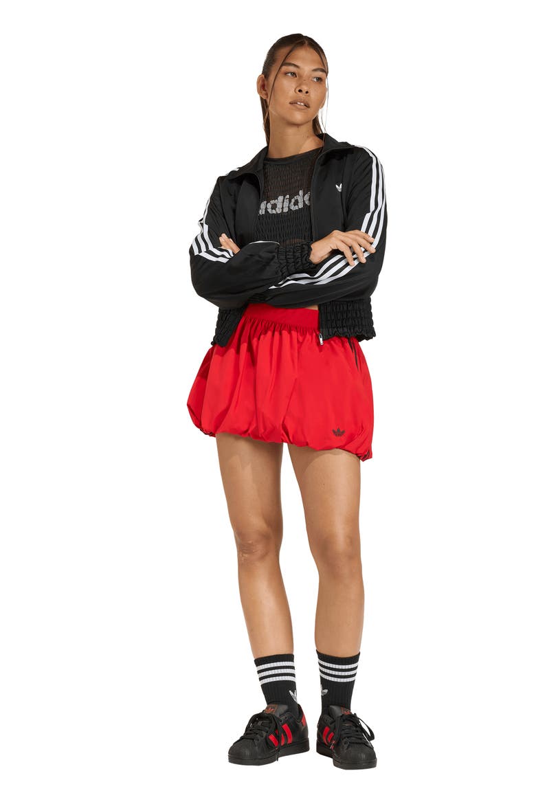 Smocked Firebird Track Jacket, Alternate, color, BLACK