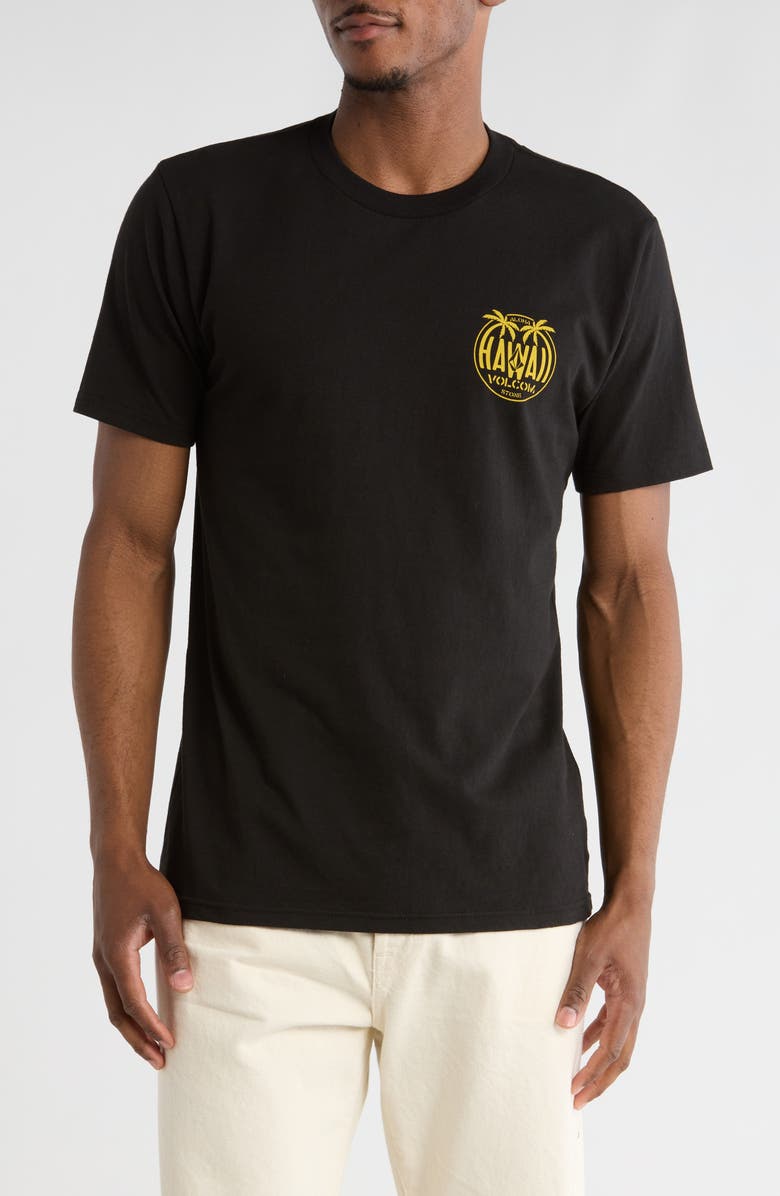 Volcom Aloha Hawaii Graphic T-Shirt, Main, color, Black