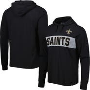 '47 Men's '47 Black New Orleans Saints Field Franklin Hooded Long Sleeve T-Shirt